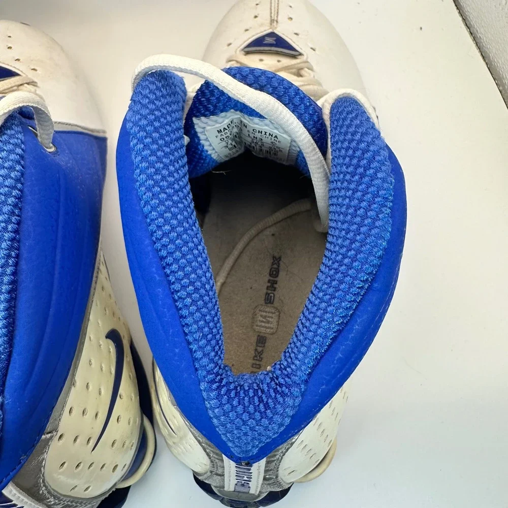 Nike‎ Shox Basketball Shoes Womens 7.5 Blue White Silver Y2K Athletic Sneakers
